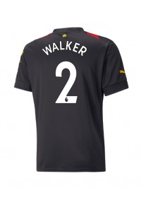 Manchester City Kyle Walker #2 Voetbaltruitje Uit tenue 2022-23 Korte Mouw